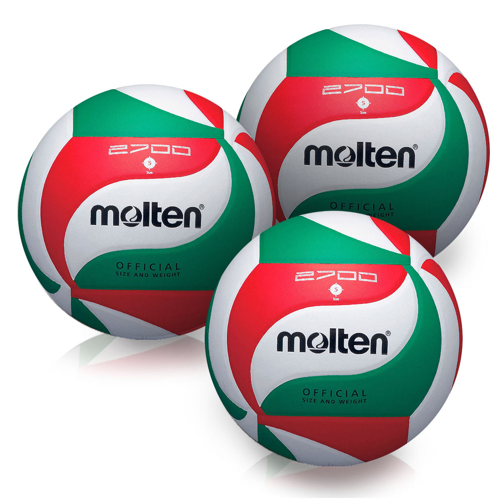 Kit 3 Bolas de Volei Molten V5M2700 Volle...