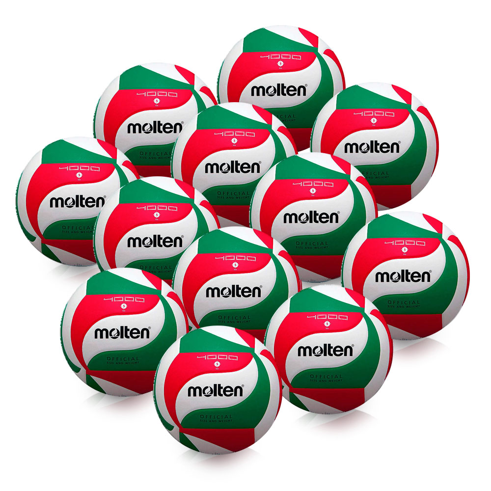 Kit 12 Bolas de Volei Molten V5M4000 Voll...